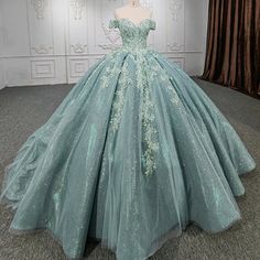 Teal Sweet 16 Dresses, Teal Quince Dress, Teal Quinceanera Dresses, Teal Ball Gown, Bar In Home, Quinceanera Themes Dresses, Quinceañera Dresses, Princesa Tiana, Quinceñera Dresses