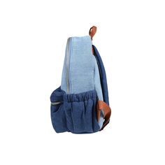 Color: Blue Denim blue backpack from the French brand Chloé, made of soft organic cotton. The backpack features a convenient top zip closure and a front zip pocket. It features a soft organic cotton twill inner lining. The adjustable, lightly padded shoulder straps and fabric handles add a touch of practicality. It is embellished with Chloé logo embroidered on the front and brown leather finish for a refined and refined look. Dimensions (L x H x D): 27cm x21cm x11,5cm 100% Oragnic cotton. Denim Blue Cotton Bag With Zipper Closure, Back To School Denim Bag With Zipper Closure, Back To School Denim Bags With Zipper Closure, Blue Cotton Bag With Zipper Closure, Denim Blue Backpack With Zipper For Daily Use, Cotton Backpack With Zipper Closure, Denim Backpack For Everyday And Back To School, Everyday Denim Backpack For Back To School, Denim Blue Backpack With Pockets