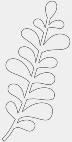 a line drawing of a leaf