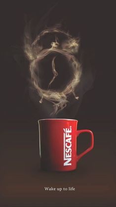 Creative Coffee Poster Design, Nescafe Ads, Nescafe Coffee, Photoshop Tutorial Typography, Publicidad Creativa, Creative Coffee