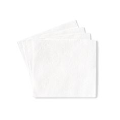 three white napkins sitting on top of each other