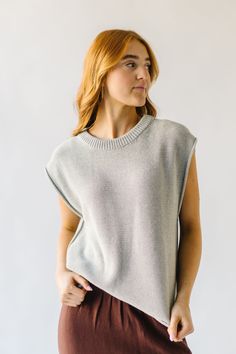 Get cozy and stylish with our Hartnell Knit Sweater in Heather Grey! Made from soft, high-quality material, this sweater will keep you warm while also elevating your style. Rock it with jeans for a casual look or pair it with a skirt for a fun twist (pun intended) on a classic outfit. Stay chic and playful with the Hartnell Knit Sweater! Details Model is wearing a small self/lining: 100% cotton Fabric Care Guide Here Sizing & Fit Measurements are approximate and taken while laying flat across th Sweater Details, Piper And Scoot, Classic Outfit, Winter Maternity, Style Rock, Classic Outfits, Getting Cozy, Striped Blouse, Large Bust