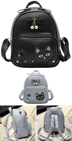 So Cute Cat, Cat School, Lace Backpack, College Backpacks, Square Backpack, Backpack Style