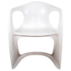 a white plastic chair on a white background