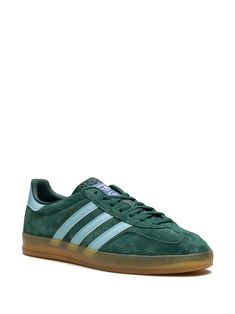 Adidas Gazelle Indoor "Collegiate Green" Sneakers - Farfetch Adidas Gazelle Indoor, Sneakers Green, Shoe Wishlist, Funky Shoes, Green Sneakers, Shoe Inspo, Aesthetic Shoes, Swag Shoes, Green Suede