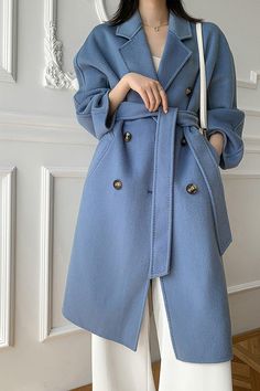 Women Double Faced Wool Overcoat Woolen Coat Woman, Oversized Wool Coat, Trendy Coat, Wool Overcoat, Long Wool Coat, Woolen Coat, Women Sleeve, Cashmere Coat, Women's Coat