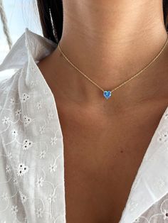 14k Gold Heart Solitaire Necklace, Women Necklace, Dainty Heart Necklace, Blue CZ Necklace, Silver 925 Cubic Zirconia Necklace, Gift For Her making a simple but elegant statement.  The perfect layering piece or minimalist necklace. This necklace is perfect to wear as everyday jewelry and combined layered with other necklaces. Hypoallergenic, lightweight and minimalist. ► FEATURES: * Sterling silver 925 heart Charm pendant necklace. * Light Blue cubic zirconia * Color : Silver, Gold, Rose Gold ► Heart Necklace Blue, Light Blue Necklace, Dainty Heart Necklace, Solitaire Necklace, Zirconia Necklace, Cubic Zirconia Necklace, Cz Necklace, Solitaire Necklaces, Women Necklace