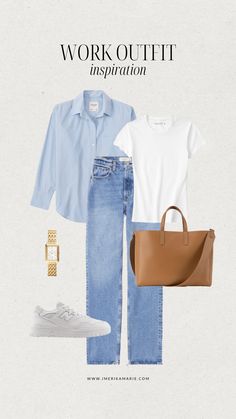 10 Work Outfit Ideas for Young Professionals | Business Casual + Neutral | Erika Marie Business Casual Neutral, Stile Casual Chic, Work Outfit Inspiration, Work Outfit Ideas, Smart Casual Work Outfit