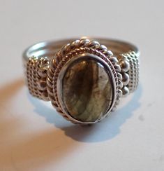 vintage sterling 925 silver labradorite ring  size 7  beautiful vintage condition Vintage Labradorite Gemstone Rings, Vintage Labradorite Rings For Gift, Luxury Silver Labradorite Rings, Unique Collectible Labradorite Jewelry, Bohemian Labradorite Collectible Jewelry, Labradorite Ring, Rings Statement, Labradorite, 925 Silver