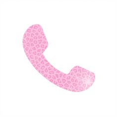 a pink leopard print phone on a white background