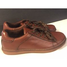 Arkbird Oxford Originals Red Brown Casual Lace-Up Leather Shoe Sneaker Sz 10.5. Good Clean Condition. Appear Unworn. Black Dot On Soles. Please See Pictures For Details Brown Sneakers With Leather Footbed And Flat Heel, Brown Leather Sneakers With Round Toe, Casual Sneakers With Leather Footbed And Round Toe, Casual Ankle-high Sneakers With Leather Footbed, Ankle-high Leather Sneakers, Comfortable Ankle-high Leather Sneakers, Casual Lace, Black Dots, Red Brown