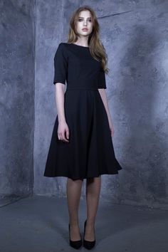 Dress For Women, Minimalist Dress, Office DressMid dress with circle skirts. Dress with separated belt, lining in skirt part. Dress with mid sleeves and zipper on side.➤ Features> Dress length: 34-38 103cm (40,5''), 40-105cm (41,3''), 42-46 107cm (42,1'')> Pleated dress> Fully flared skirts> Mid length> skirt has lining➤ SizingMy Size Guide in FAQ section below will help you define the perfect size match. The item can also be made according to your measurements – just message them Fitted A-line Belted Dress For Party, Fitted A-line Solid Dresses, Fitted Solid Color A-line Dresses, Solid Color Fitted A-line Dress, Full Skirt Dress With Pleated Waist For Work, Workwear Dress With Pleated Waist And Full Skirt, Fitted Short Sleeve Belted Evening Dress, Fitted Belted Dress With Short Sleeves For Evening, Black Fitted Midi Belted Dress