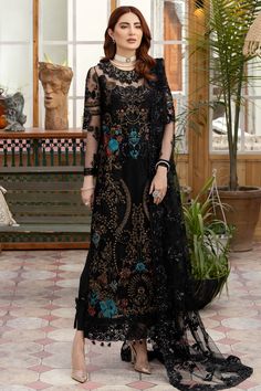 Premium Embroidered Black Salwar Kameez Trousers Pakistani Party Dress Pakistani Party Dresses, Black Salwar, Black Salwar Kameez, White Salwar Kameez, Eid Dresses, Pakistani Salwar Kameez, Elegant Attire, Silk Trousers, Pakistani Designers