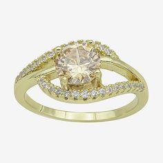 Ring Style: Bypass RingsFeatures: Nickel Free, In A Gift BoxShape: RoundStone Cut: RoundStone Millimeter Measurement: 6.5 Mm Length, 6.5 Mm WidthMetal Color: Gold ToneBand Width: Care: Wipe CleanStone Type: 31 Cubic ZirconiaMetal: 14k Gold Over BrassCountry of Origin: Imported Gold Plated Birthstone Promise Ring, Gold Topaz Promise Ring Fine Jewelry, Gold Topaz Promise Ring In Fine Jewelry Style, Gold-tone Topaz Open Ring For Promise, Gold Topaz Open Ring For Promise, Fine Gold Topaz Promise Ring, Gold Open Ring With Cubic Zirconia Birthstone, Gold Cubic Zirconia Open Ring Birthstone, Gold Cubic Zirconia Open Birthstone Ring