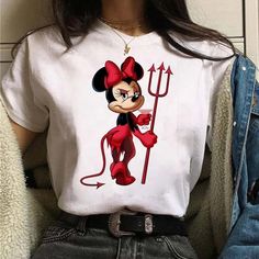 New Minnie Mouse T-shirt Kawaii Disney Parent Child T-shirt Fun Top Fashion Women's White Street Minnie Mouse T Shirt, Cartoon Mickey Mouse, Disney Tshirt, Men Tees, Kawaii Disney, Tops Men, Mickey Mouse Cartoon, Streetwear Shorts, Streetwear Clothes