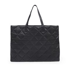 Black leather quilted laptop tote bag Classic Black Bag With Diamond Quilting, Black Leather Bag With Diamond Quilting, Classic Rectangular Bag With Diamond Quilting, Rectangular Leather Bag With Diamond Quilting, Leather Bag With Diamond Quilting In Rectangular Shape, Leather Bags With Diamond Quilting, Classic Shoulder Bag With Diamond Quilting For Everyday, Classic Quilted Rectangular Bag, Classic Quilted Tote Bag