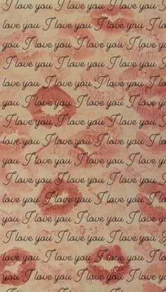 an old letter with roses on it and the words i love you