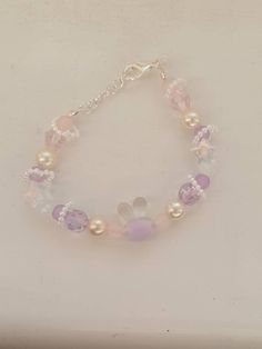 Pastel Bunny  Handmade  Beaded bracelet Bunny Bracelet, Pastel Bracelet, Bunny Jewelry, Purple Beaded Bracelets, Purple Bunny, Bracelet Inspo, Pastel Beads, Bracelets Handmade Beaded, Jewelry Inspo