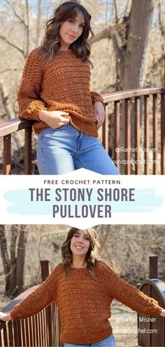 How to Crochet The Stony Shore Pullover Phoenix Crochet, Crochet Retro, Crochet Jackets, Crochet Pullover Pattern, Crochet Wearables, Fall Crochet, Winter Crochet, 9 September