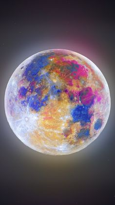 an artist's rendering of the planet in color