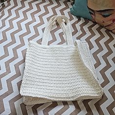 H&M White Beach Summer Bag Euc. Never Used. White Straw Bag For Everyday Beach Season, White Crochet Summer Bag With Adjustable Strap, White Eco-friendly Beach Bag With Adjustable Strap, Handmade White Summer Bag, Eco-friendly White Beach Bag With Adjustable Strap, Chic White Handmade Beach Bag, White Crochet Bag For Everyday Beach Use, White Summer Crochet Bag For Travel, White Summer Crochet Bag For Everyday Use