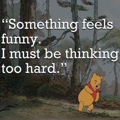 winnie the pooh quote with cartoon character in background