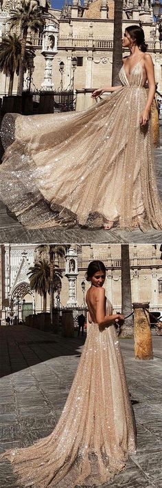 Prom Dresses Gold, Gold Prom Dress, Sparkling Dress, Boho Prom, Sparkle Prom Dress, Sparkly Prom Dresses, Gorgeous Prom Dresses, Gold Prom Dresses, Modest Prom