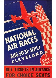 an advertisement for the national air races