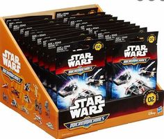 star wars action figures display in a cardboard box with the packaging on it's side