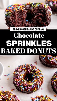 Donut Pan Recipe, Chocolate Donuts Baked, Donuts With Sprinkles, Baked Donut, Sprinkle Donut