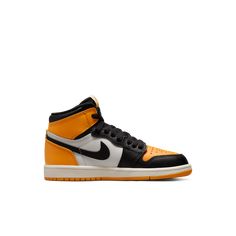 The Jordan 1 Retro High delivers the durability, flexibility and support of the original AJ1. Its high-top design is optimized for growing feet.Premium upper for durability and looks.Cupsole construction provides low-profile support.Solid rubber outsole for durability and traction. Style # AQ2664-711 Color: Taxi/Black-Sail Jordan Model, Air Jordan 11 Retro, Jordan 1 High Og, Sneaker Stores, Air Jordan 1 Retro High Og, Air Jordan 1 Retro High, Jordan 11 Retro, Air Jordan 6, Trending Sneakers