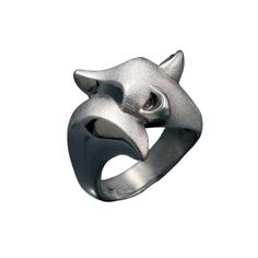 Fox Ring Satin Finish Sterling Silver. The most wonderful creation. There are just not enough superlatives to describe this amazing design. The essence of Fox has been captured in a sculptural representation that you get to wear on your hand. There are so many variations and I have the ring listed two times, one for each finishing detail: Satin Finish with Highly Polished nose, ears and tip of tail as shown, and overall High Polish Then you can choose No Gemstone Eyes or Green Garnet, Blue Sapph Modern Metal Rings With Unique Design, Contemporary Silver Ring With Unique Design, Formal Sculptural Silver Jewelry, Modernist Hand Cast Sterling Silver Rings, Contemporary Rings With Unique Design For Gift, Contemporary Rings With Unique Design For Formal Occasions, Contemporary Ring With Unique Design For Formal Events, Contemporary Formal Rings With Unique Design, Hand Cast Modernist Ring As Gift