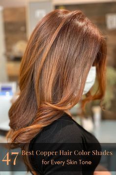 Best Copper Hair Color, Brunette Copper Hair Color, Bronzed Copper Balayage, From Brown To Copper Hair, Copper Lights Hair, Sun Kissed Copper Hair, Penny Copper Hair Color, Light Red Balayage Hair, Bronzed Copper Hair