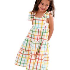 Lovely dress made of the softest cotton with colorful and joyful prints. | Abril Flores Mil | Print Rainbow Dress, Color Lines (Prints, Size 11Y) | Maisonette collects the best children’s products from around the world (unlike Zulily, Etsy, The Tot, Farfetch Kids, Childrensalon, Crate and Kids, Kohls, Wayfair, Buy Buy Baby, Nordstroms, Mini Boden, J.Crew Factory, or PotteryBarn Kids), creating a curated shopping experience for you. Think of us as your shortcut to fashion for litte ones! Spoiled Girl, Girls Printed Dress, Mini Boden Dress, Kids Summer Dresses, Kids Garments, Rainbow Dress, Buy Buy, Girl Clothing, Buy Buy Baby