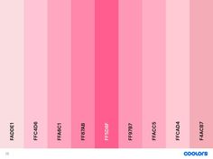 a pink color scheme with the names of different colors and numbers in each section on it