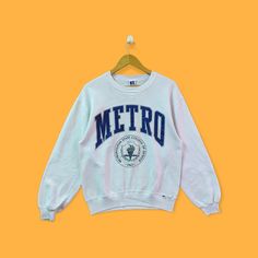 Vintage metropolitan state college sweatshirts metropolitan state college crewneck sweater pullover streetwear university white size medium by YoungmodernCo on Etsy College Crewneck, College Sweatshirt, State College, Sweater Pullover, Vintage Wear, Crewneck Sweater, Crew Neck Sweater, Sweat Shirt, University