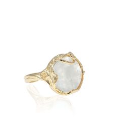 Unique Round White Moonstone Ring, Made of 14K Yellow Gold Over 925 Sterling Silver, Fashion Jewelry for Women, Handmade By AditaGold.  This beautiful handmade white moonstone promise ring is made of sterling silver, coated with 14K gold, and is carefully handcrafted at my workshop in Israel. Moonstone is June's birthstone, and this moonstone gold plated ring will be perfect for any occasion. It is classic and elegant and will add a beautiful sparkle to a day or evening look.  Item details   * M June Birthstone Ring, Ring Moonstone, Haifa, Fine Art Jewelry, White Moonstone, Silver Coat, June Birthstone, Moonstone Jewelry, Gold Plated Rings