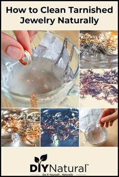 how to clean tarnished jewelry naturally with diynatrall's