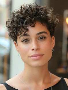 Short Curly Haircuts For Mixed Women, Pixie Curly Hairstyles, Pixie Haircut For Curly Hair, Short 2c Curly Hair Round Face, Very Short Curly Hairstyles, Short Curly Pixie Hairstyles, Super Short Curly Hairstyles