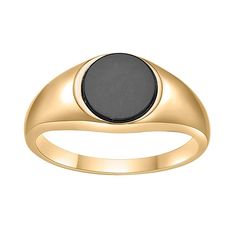 Accessorize in style with this Gemminded 18k gold over sterling silver black onyx signet ring. Click on this JEWELRY & WATCHES GUIDE to learn about fit, styles, materials and more! Accessorize in style with this Gemminded 18k gold over sterling silver black onyx signet ring. Click on this JEWELRY & WATCHES GUIDE to learn about fit, styles, materials and more! FEATURES Width: 8 mm Shank style: straight Nickel safe Metal: sterling silver Plating: 18k gold Finish: polished Packaging: boxedSTONE DET Minimalist Onyx Signet Ring For Formal Events, Minimalist Onyx Signet Ring For Formal Occasions, Minimalist Gemstone Signet Ring For Formal Occasions, Black 14k Gold Round Band Jewelry, Black 14k Gold Band, 14k Gold Black Round Band Jewelry, Luxury Onyx Round Signet Ring, Classic Onyx Ring Jewelry, Classic Gold Onyx Rings