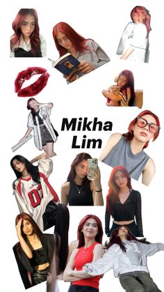 a collage of photos with the words mikka lin