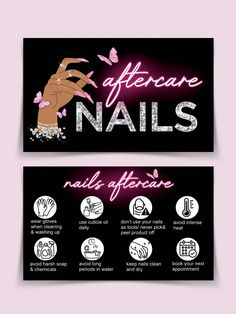 50Pcs Nail Business Card Press On Nail Loyalty Discount Cards Aftercare Card For Nail Salon Polish Manicurist Nail Art Card Black    Paper  Nail Display   Nail,Hand & Foot Care, size features are:Bust: ,Length: ,Sleeve Length: Press On Nails Business Name Ideas, Card Nails Design, Nail Aftercare, Nail Business Cards, Nail Tech Business Cards, Nail Salon Business Cards, Deluxe Nails, Nail Display, Business Nails