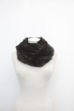 BEAUTIFUL & VERY STYLISH BROWN RABBIT FUR KNITTED INFINITY CIRCLE SCARF FOR WOMEN THIS ITEM IS PRE-OWNED: THE FUR IS "MINT", THE SECOND BEST CONDITION!  MEASUREMENTS:   CIRCUMFERENCE 52"X  WIDTH 7" WHY YOU SHOULD BUY YOUR PRE-OWNED FURS ONLY FROM OUR COMPANY? BECAUSE WE SIZE AND REPAIR OUR COATS BEFORE SHIPPING AND WE OFFER A RETURN POLICY...NO RISK 100% SATISFACTION. BRAND NEW COATS: ONCE MEASUREMENTS ARE RECEIVED (HEIGHT,WEIGHT, CHEST/BUST, SLEEVE LENGTH AND LENGTH OF THE COAT WANTED), YOUR BRAND NEW FUR WILL BE MADE TO MEASUREMENT AND WE CAN GUARANTEE PERFECT FIT, AS A PATTERN WILL BE MADE TO THE SIZE NEEDED AND IF NECESSARY WE CAN CREATE A CLOTH CANVAS, 0% RETURN! a10965 Oliverfurs 9250 Parc Ave. #204, Montreal, Quebec, H2N 1Z2, Canada www.oliverfurswholesale.com oliver@oliverfurswhole Circle Scarf, Rabbit Fur, Height And Weight, Womens Scarves, Scarf Wrap, Mint, Scarf Accessory, Halloween Shopping, Perfect Fit