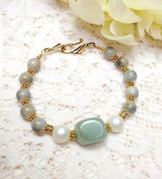 Soft Sage Green Gemstone Bracelet, Womens Bracelet, Womens Jewelry, Beaded Bracelet, Mixed Greens and Gold Accents - Etsy Green Gemstone Bracelet, Soft Sage Green, Womens Bracelet, Womens Jewelry, Jewelry Beaded, Mixed Greens, Green Gemstones, Gemstone Bracelet, Jewelry Ideas