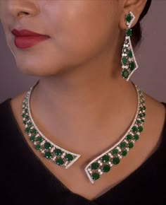 Egyptian Inspired Jewelry, Bridal Jewelry Sets Brides, American Diamond Jewellery, American Diamond Necklaces, Diamond Necklace Designs, Fancy Jewellery Designs, Bridal Diamond Jewellery, Diamond Necklace Set, Stylish Necklace