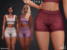 Sports Shorts  New Mesh HQ Texture Female - Teen to Elder 12 Swatches TSR Exclusive