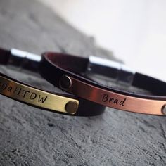 Mens Bracelets Mens Engraved Leather Bracelets for Boyfriend | Etsy Engraved Leather Bracelet For Everyday, Brown Leather Bracelet With Engraving Option, Boyfriend Bracelet, Engraved Leather Bracelets, Bracelet Boyfriend, Mens Bracelet Personalized, Girlfriend Anniversary Gifts, Coordinates Bracelet, Bracelets For Boyfriend