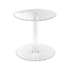 Make your cakes, cupcakes and desserts the center of attention with this acrylic cake stand. This cake stand is strong and durable and perfect for parties, weddings, or bakery display pieces. Support tube sold seperately. Diameter: 12" Length (Displayed): 10" 6 Pcs Fillable Acrylic Cake Stand, Acrylic Cupcake Stand, Ice Rock, Acrylic Cake Stands, Ice Stone, Bakery Display, Table Confetti, Cakes And Cupcakes, Acrylic Stand