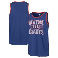 Stay cooler on sunny New York Giants game days in this Upload Franklin tank top. Made by '47, its contrasting trim highlights the team graphics printed in a vintage design for a throwback look. Breathable fabric keeps you comfortable in this New York Giants tank. Sunny New York, Rollerball Perfume, Contrasting Trim, Beauty Sale, New York Giants, Vintage Design, Travel Size Products, Vintage Designs, Breathable Fabric