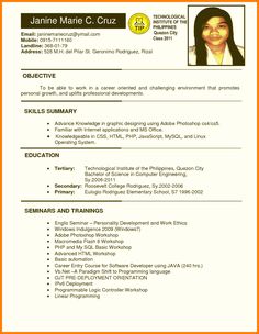 a professional resume with no work experience on the cover letter, and an orange border